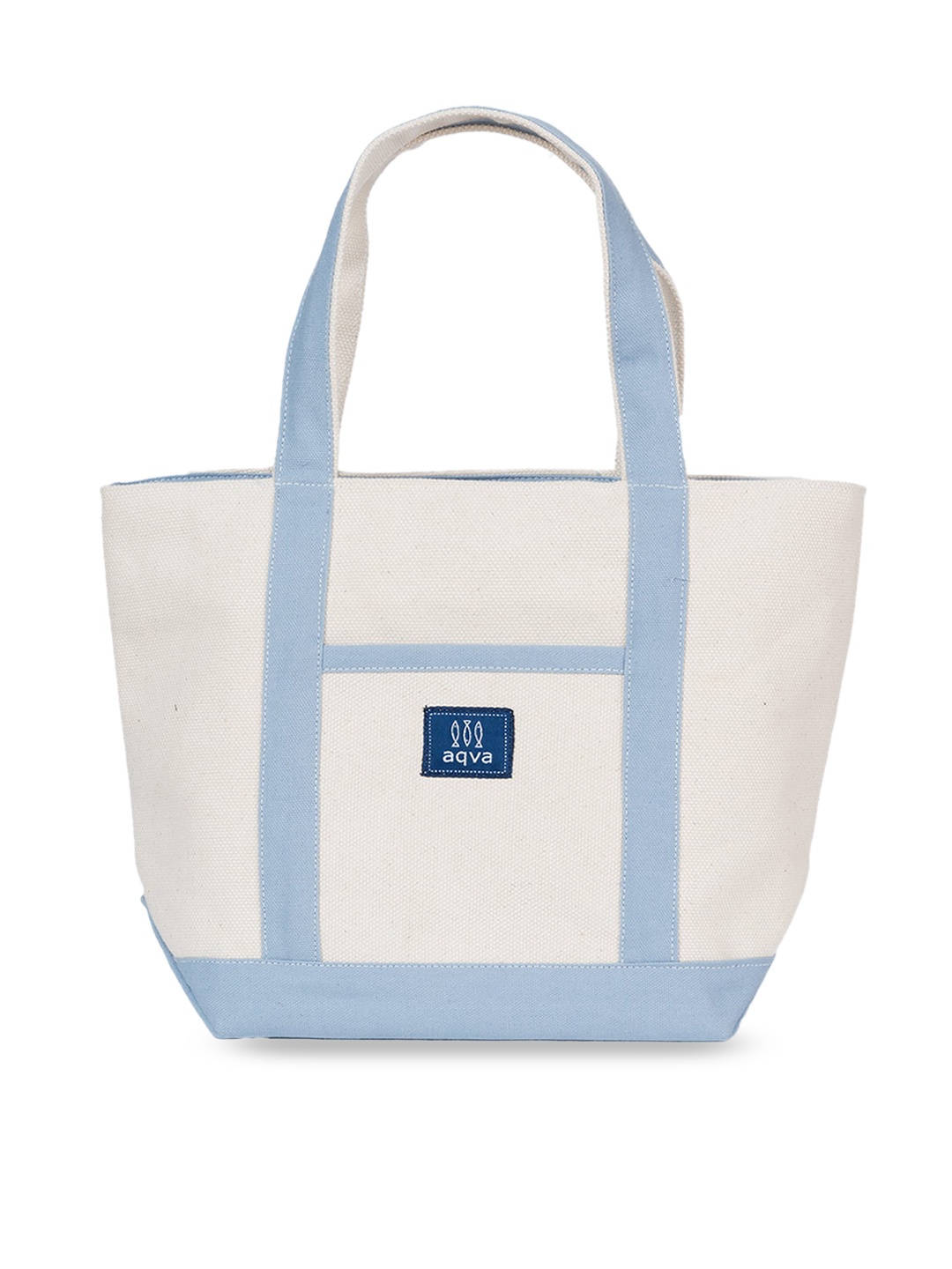 

AQVA Turquoise Blue Canvas Shopper Tote Bag