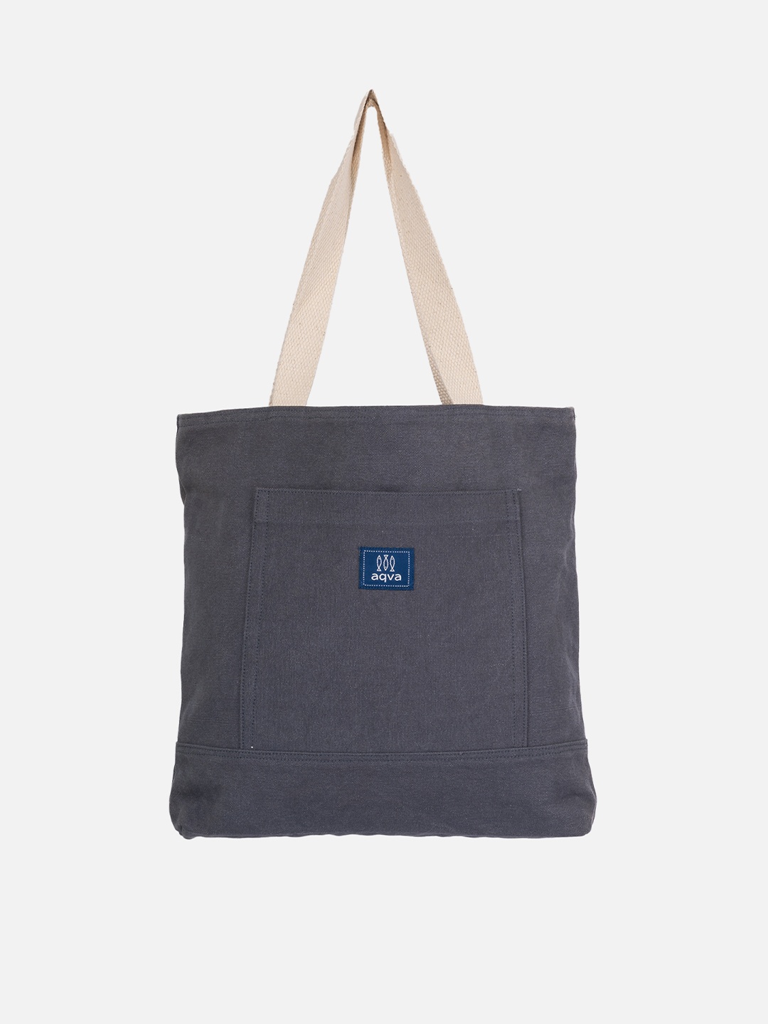 

AQVA Grey Shopper Cotton Tote Bag