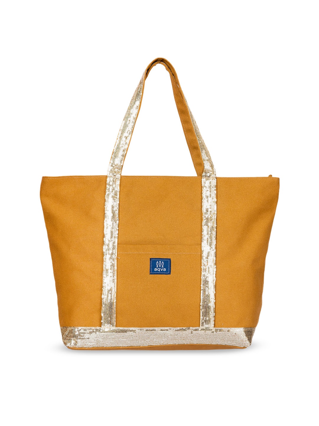 

AQVA Orange Oversized Structured Tote Bag
