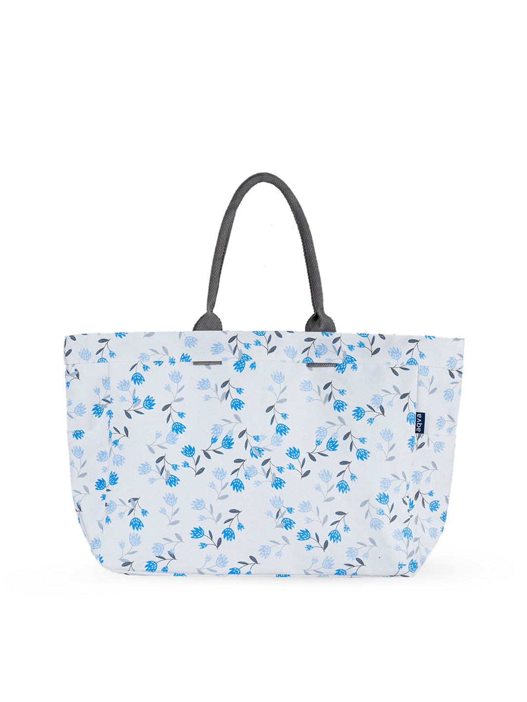 

AQVA White Floral Printed Oversized Shopper Tote Bag