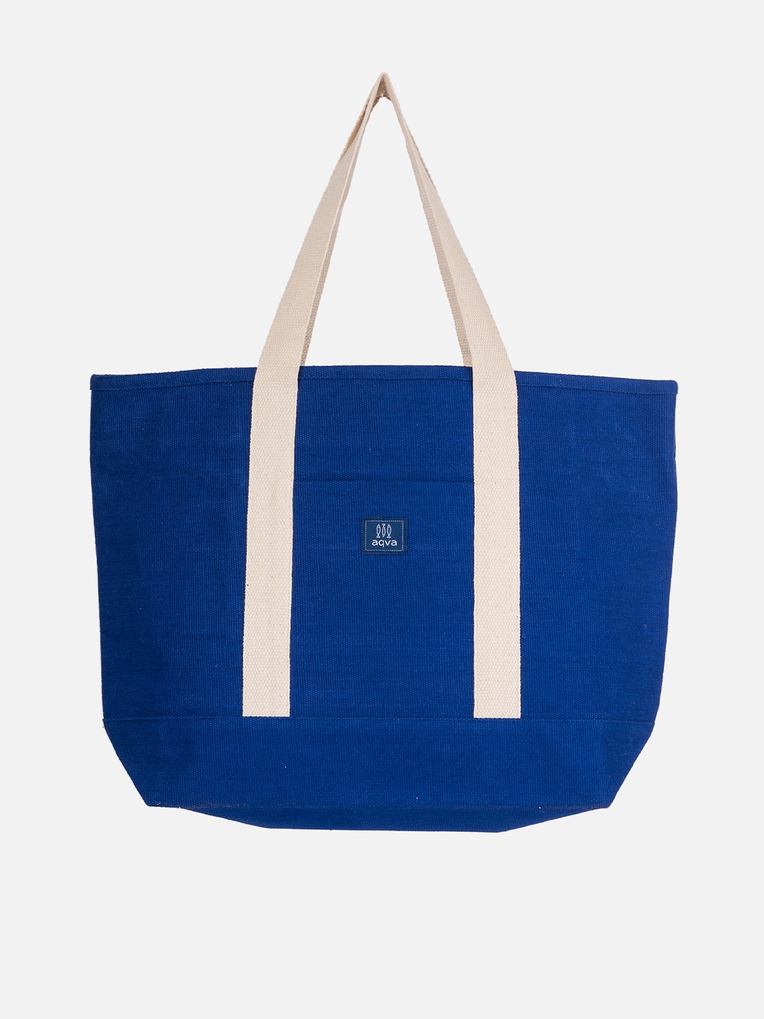 

AQVA Blue Oversized Cotton Shopper Shoulder Bag
