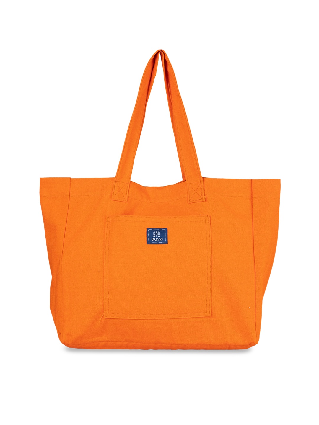 

AQVA Orange Solid Cotton Shopper Shoulder Bag