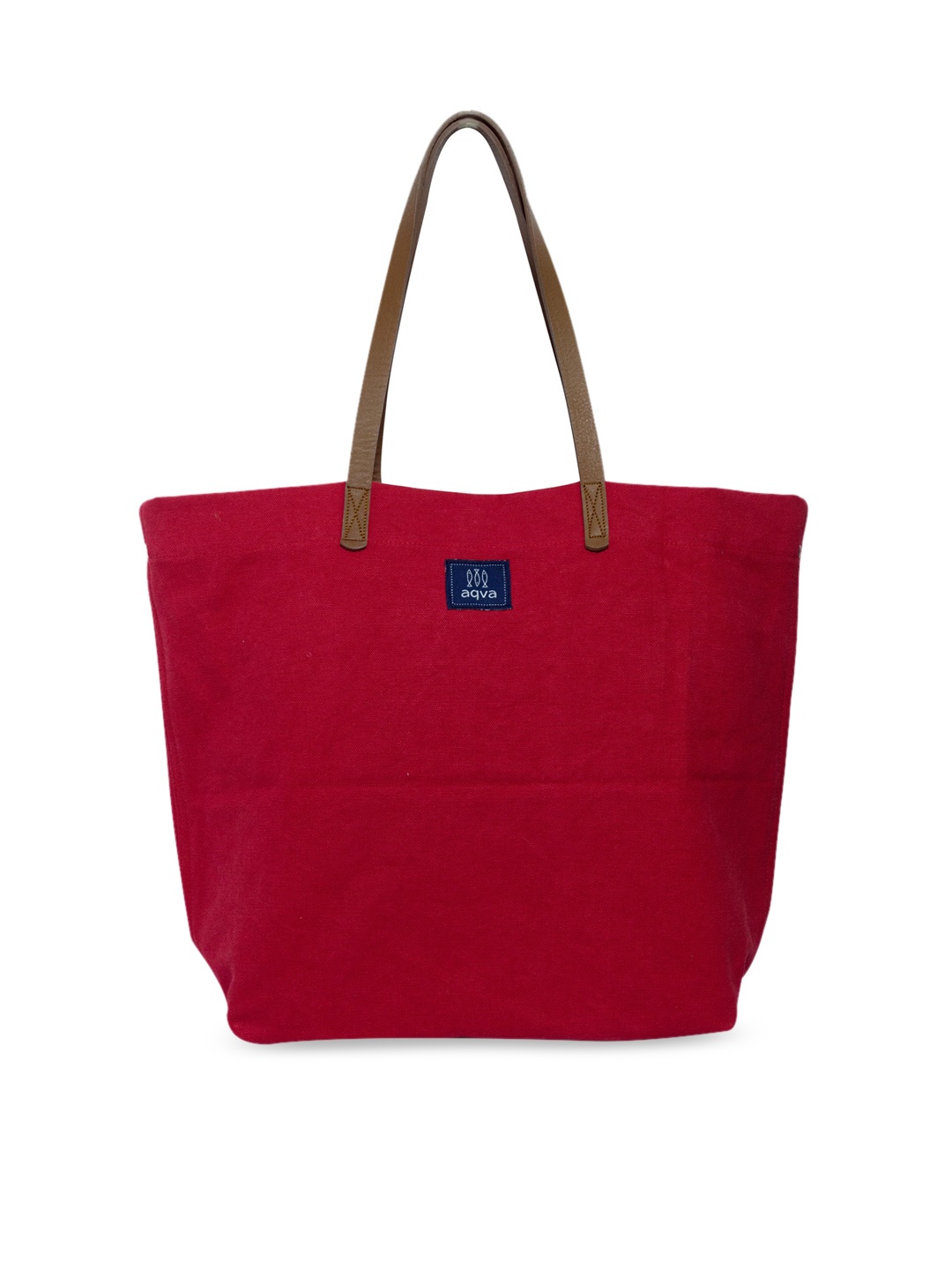 

AQVA Red Cotton Oversized Structured Shoulder Bag