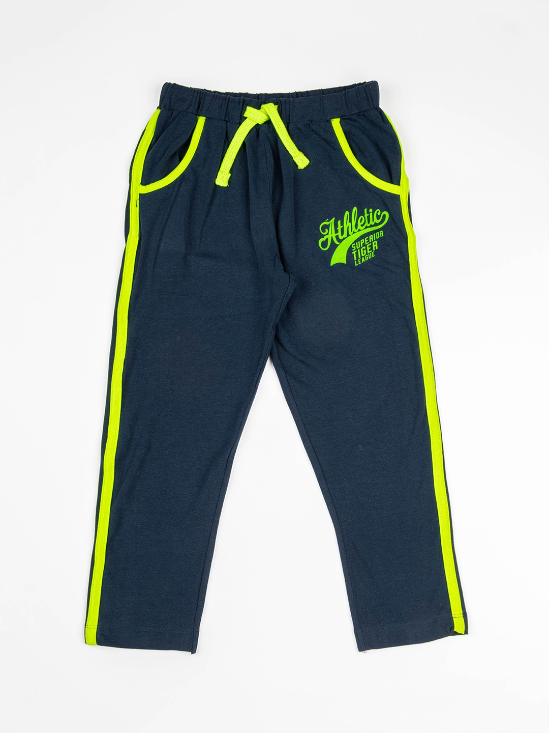 

JusCubs Boys Navy Blue Solid Pure Cotton Track Pants