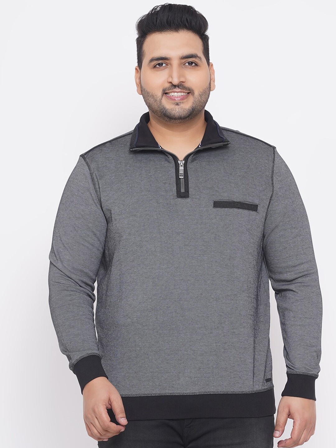

Santonio Men Plus Size Grey Sweatshirt