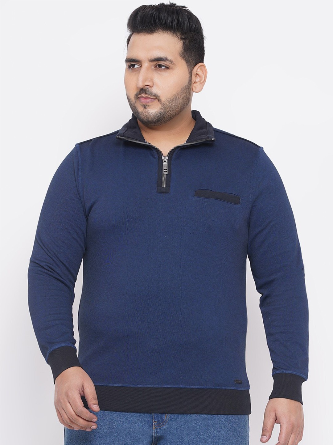 

Santonio Men Plus Size Blue Sweatshirt