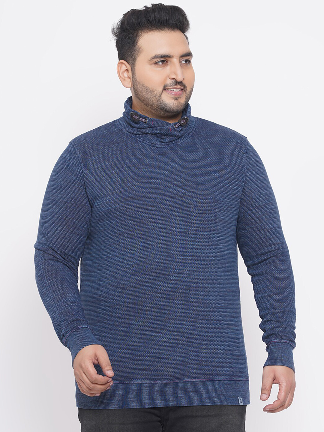 

Santonio Men Plus Size Blue Sweatshirt