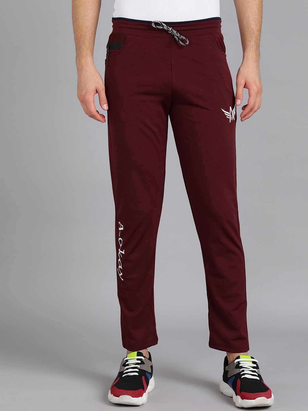 

A-Okay Men Maroon Slim Fit Trousers