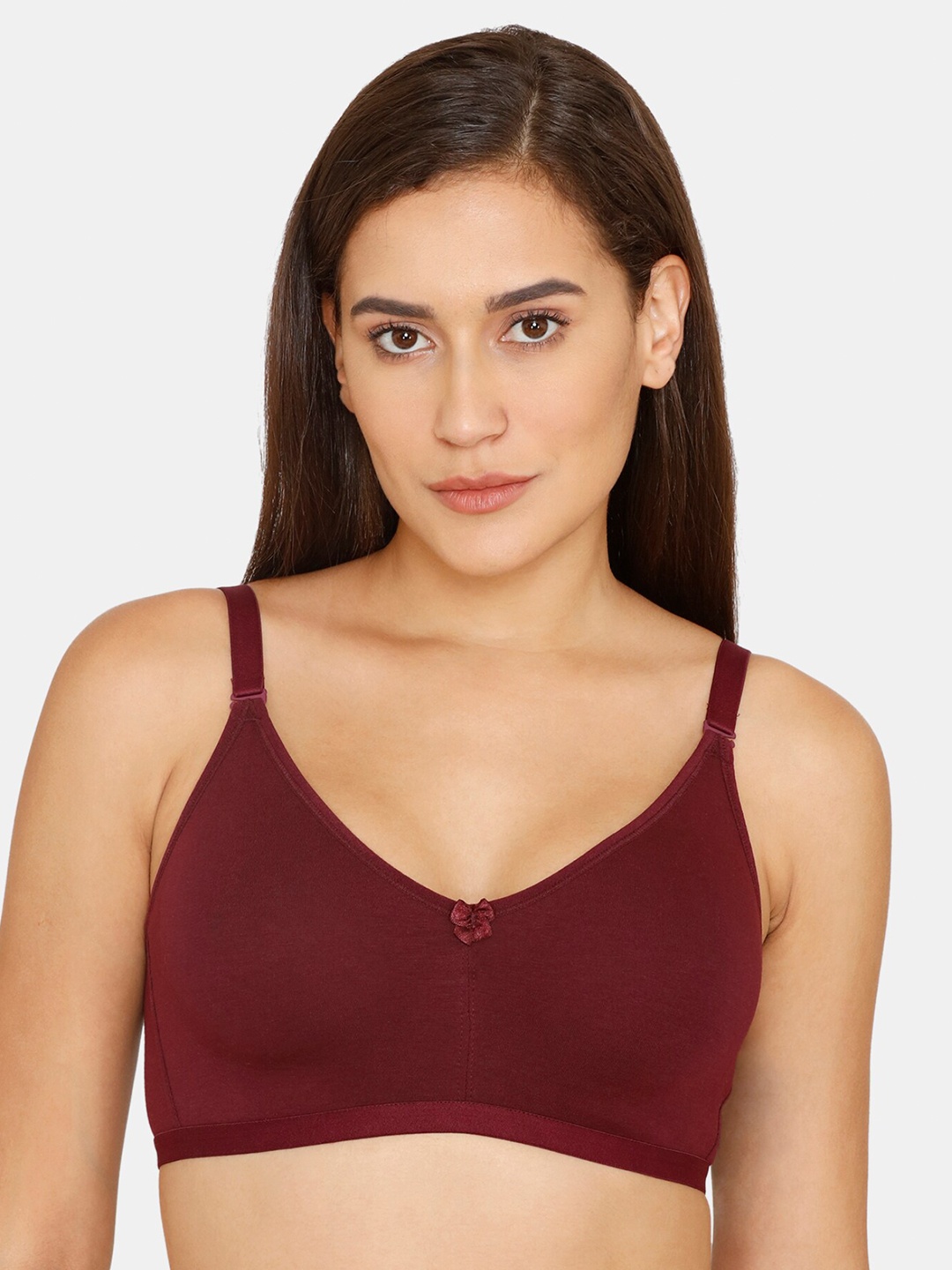 

Zivame Women Maroon Non Padded Cotton T-Shirt Bra