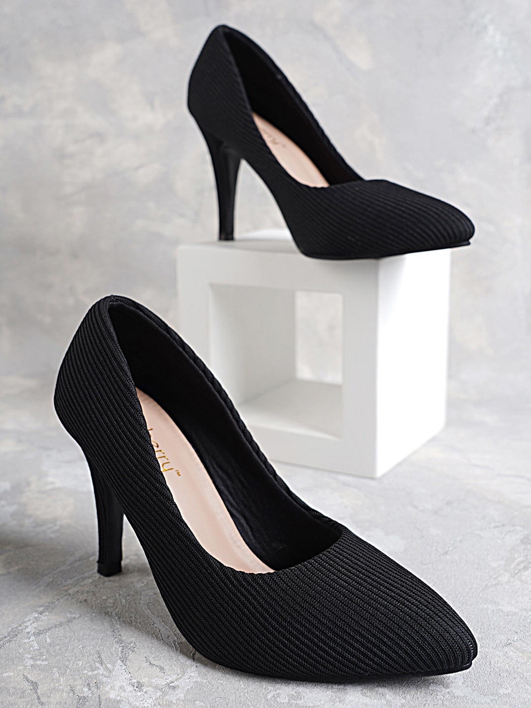 

DressBerry Women Black Stiletto Pumps