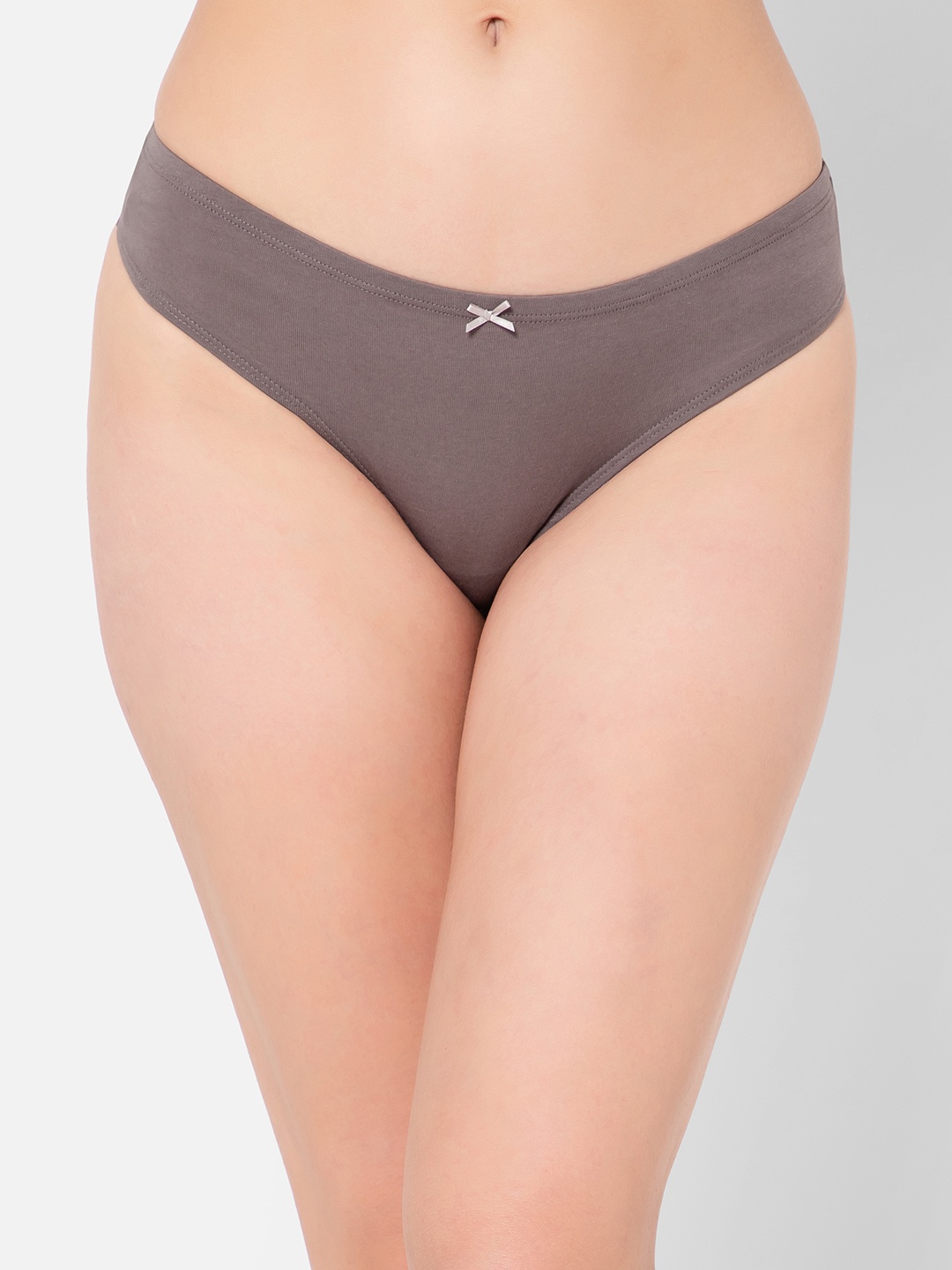 

Clovia Women Solid Low-Waist Cotton Thong Briefs PN3507P05XXL, Grey