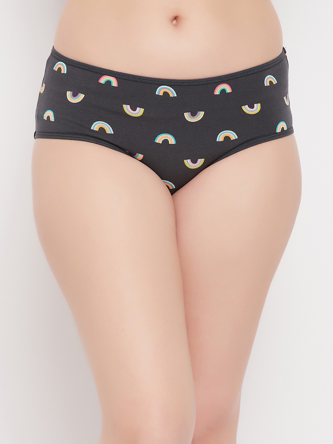 

Clovia Women Grey Printed Cotton Anti-Bacterial Hipster Brief PB0023B05XS