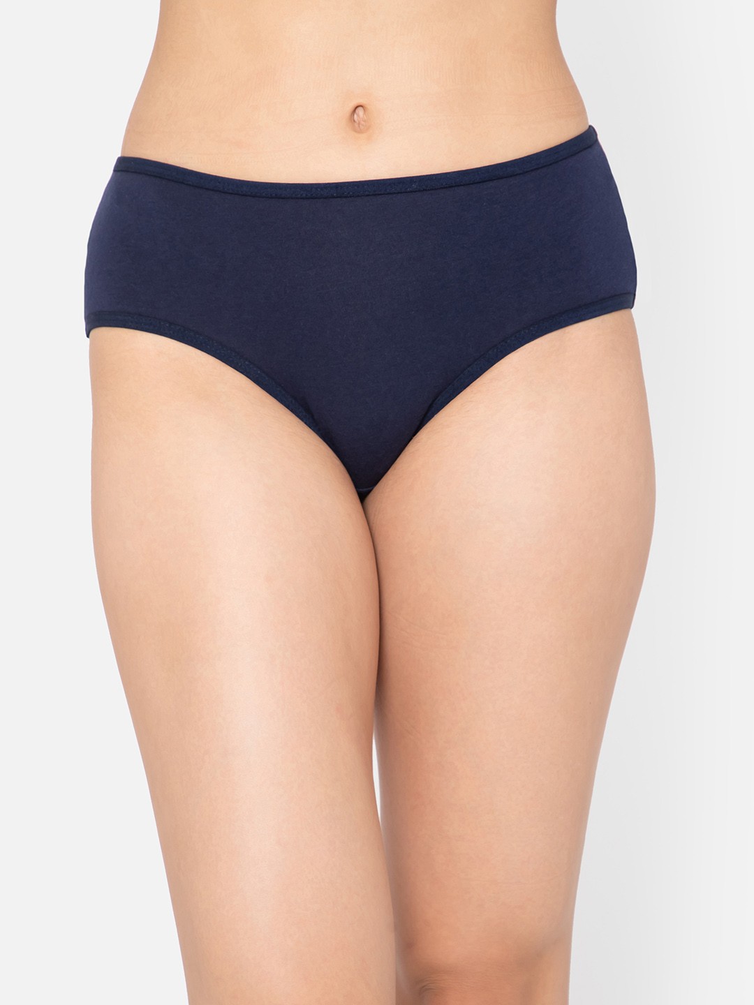 

Clovia Women Navy Blue Printed Cotton Hipster Briefs