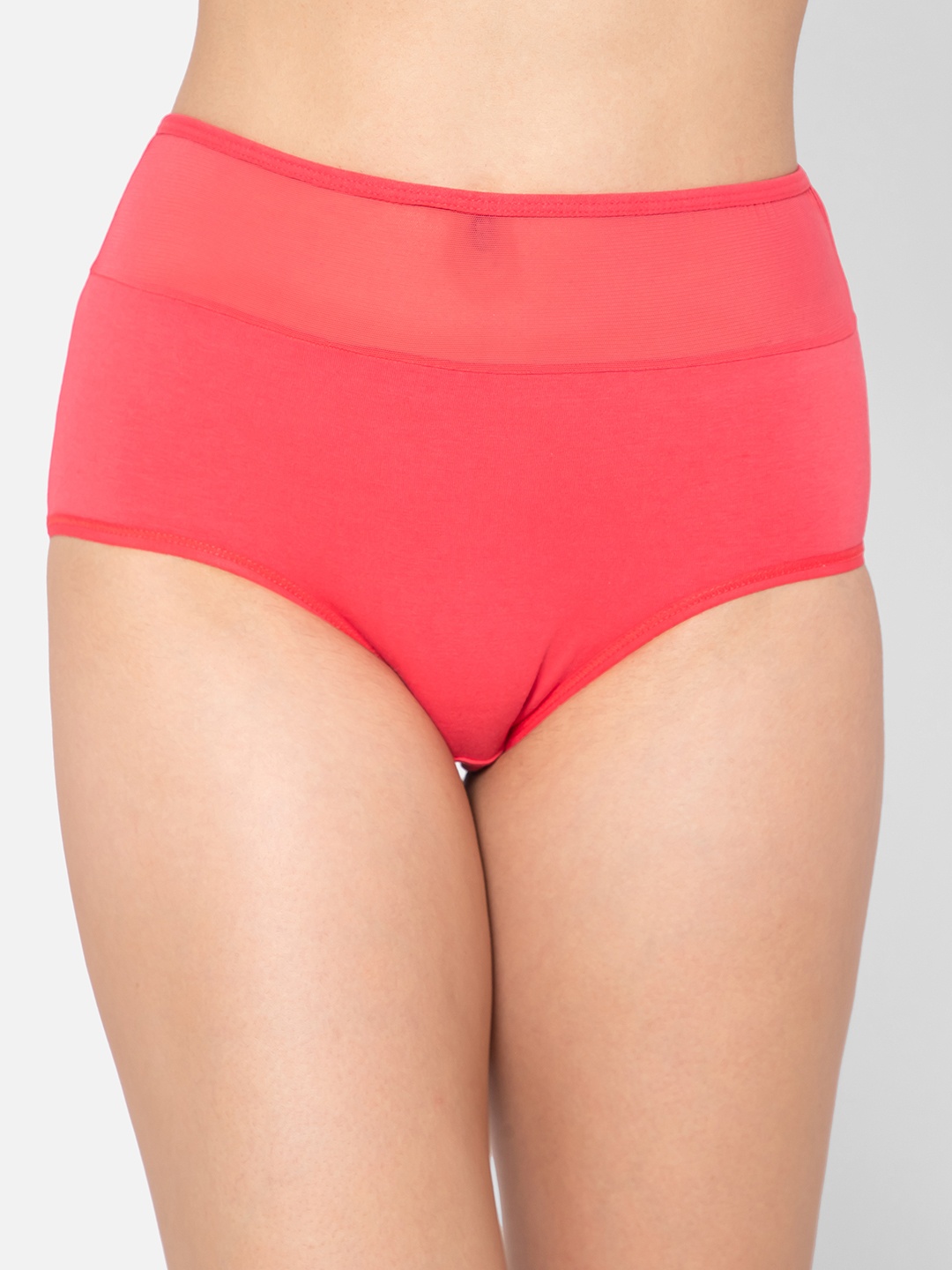 

Clovia High Waist Hipster Breifs, Coral