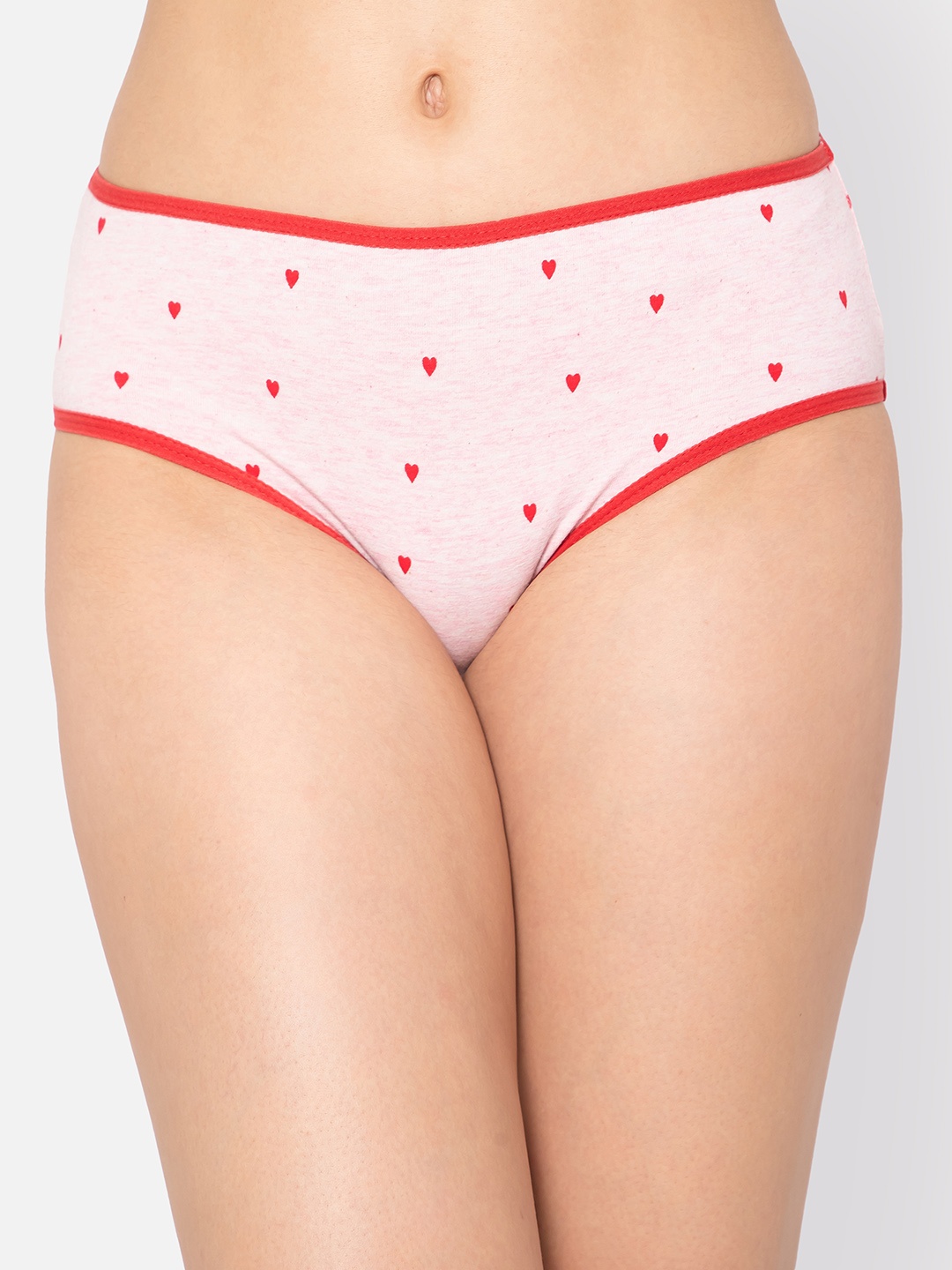 

Clovia Women Pink & Red Printed Hipster Brief