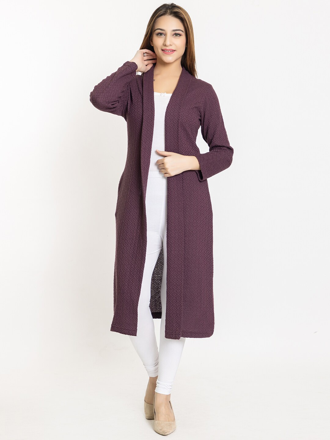 

KEIKO Women Acrylic Shrug, Violet