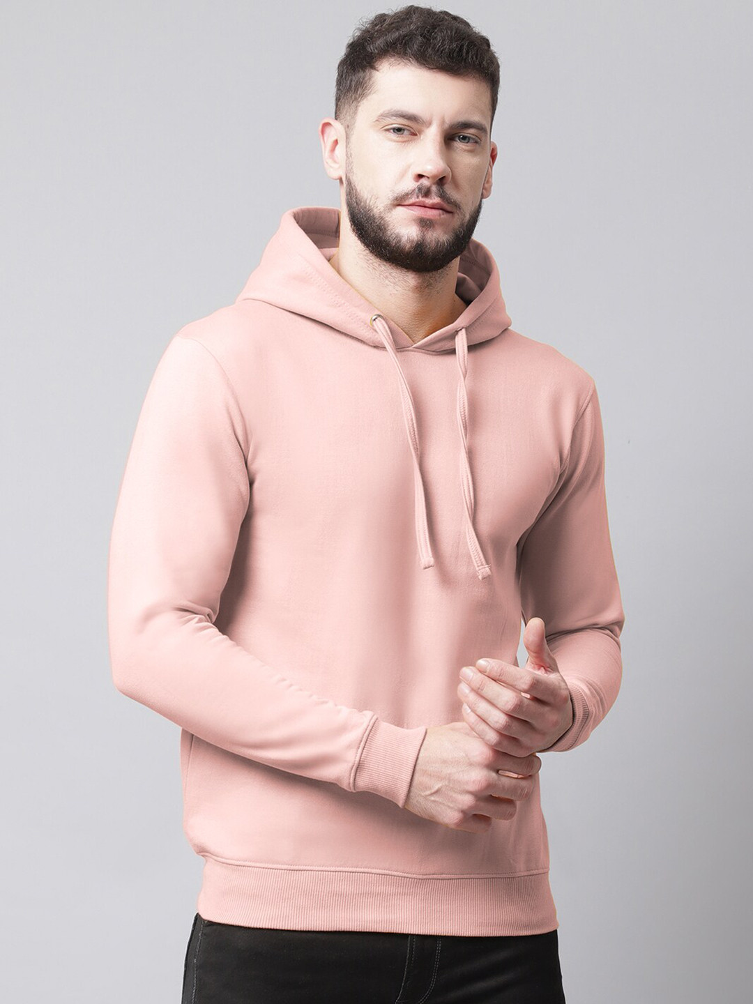 

Friskers Men Coral Fleece Hooded Sweatshirt