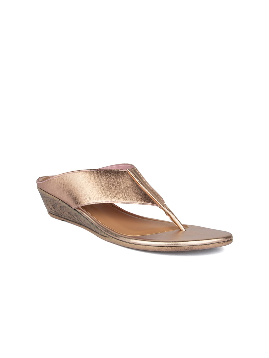 

SOLES Rose Gold Wedge Sandals