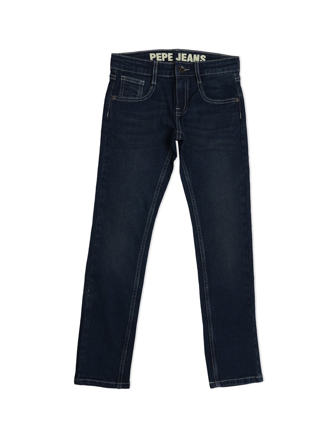 

Pepe Jeans Boys Blue Slim Fit Mid-Rise Light Fade Stretchable Jeans