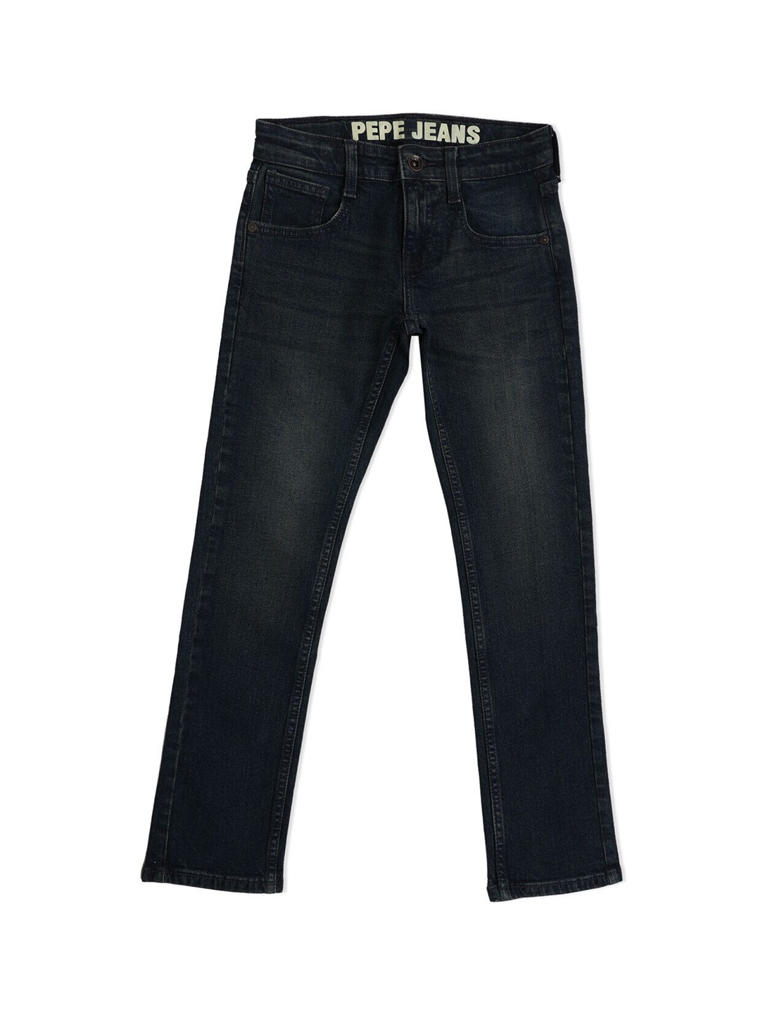 

Pepe Jeans Boys Low-Rise Light Fade Cotton Stretchable Jeans, Blue