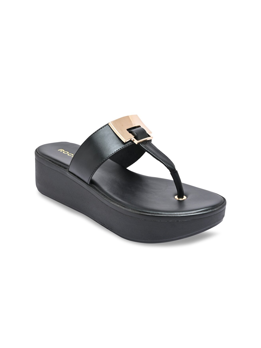 

Rocia Black Wedge Heels