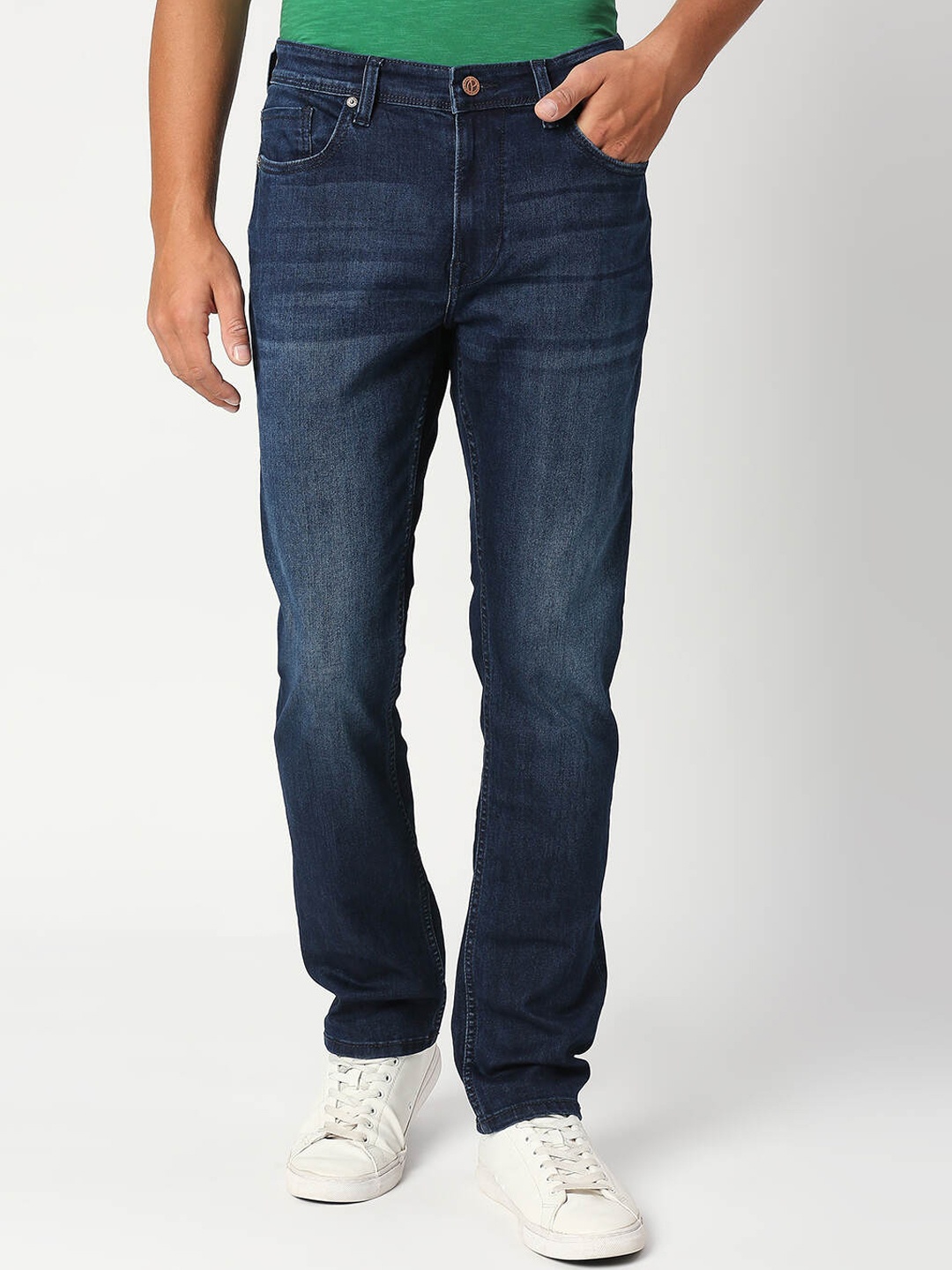 

Pepe Jeans Men Mid-Rise Light Fade Stretchable Jeans, Blue