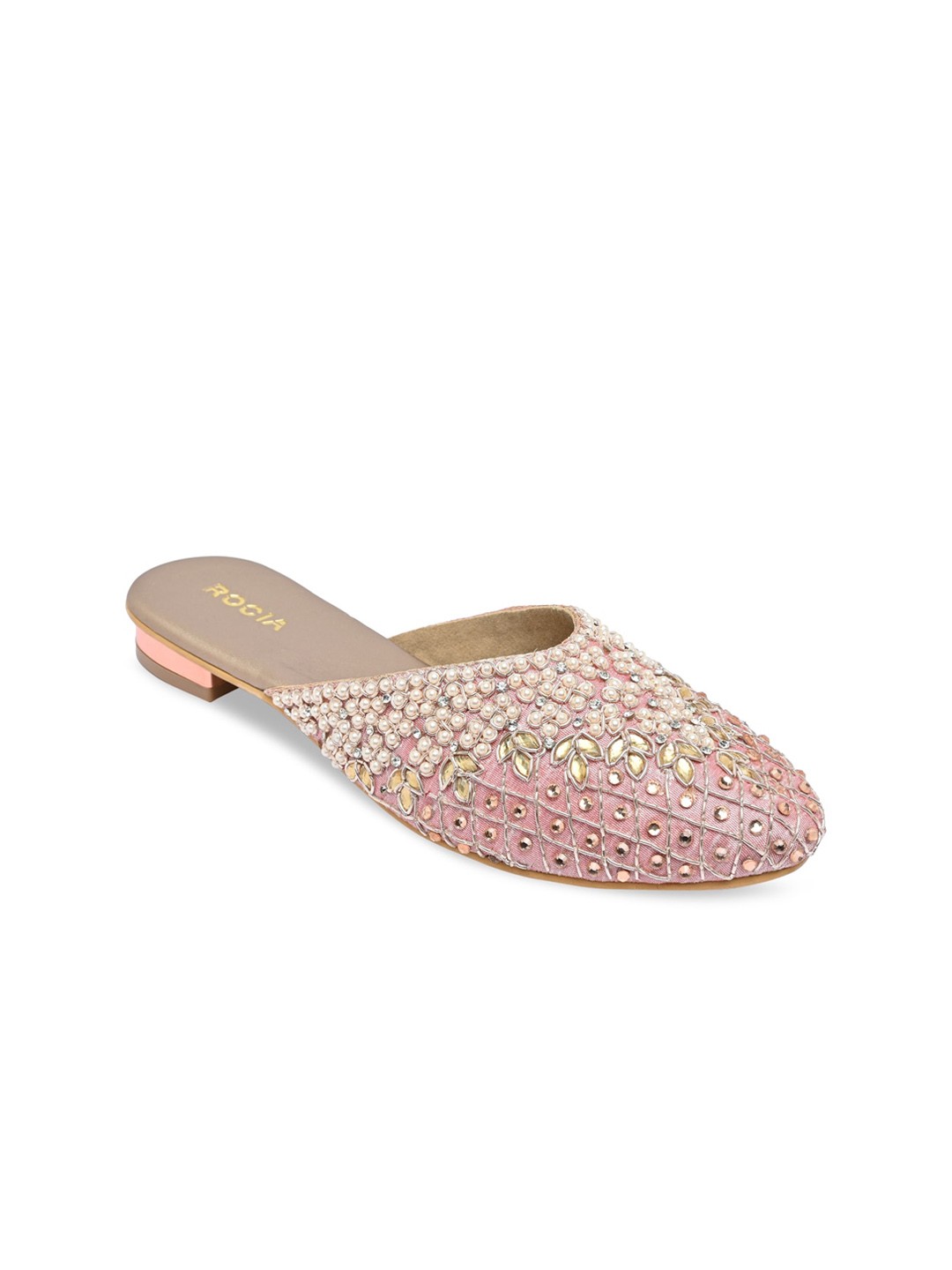 

Rocia Women Rose Gold Embellished Ethnic Mules