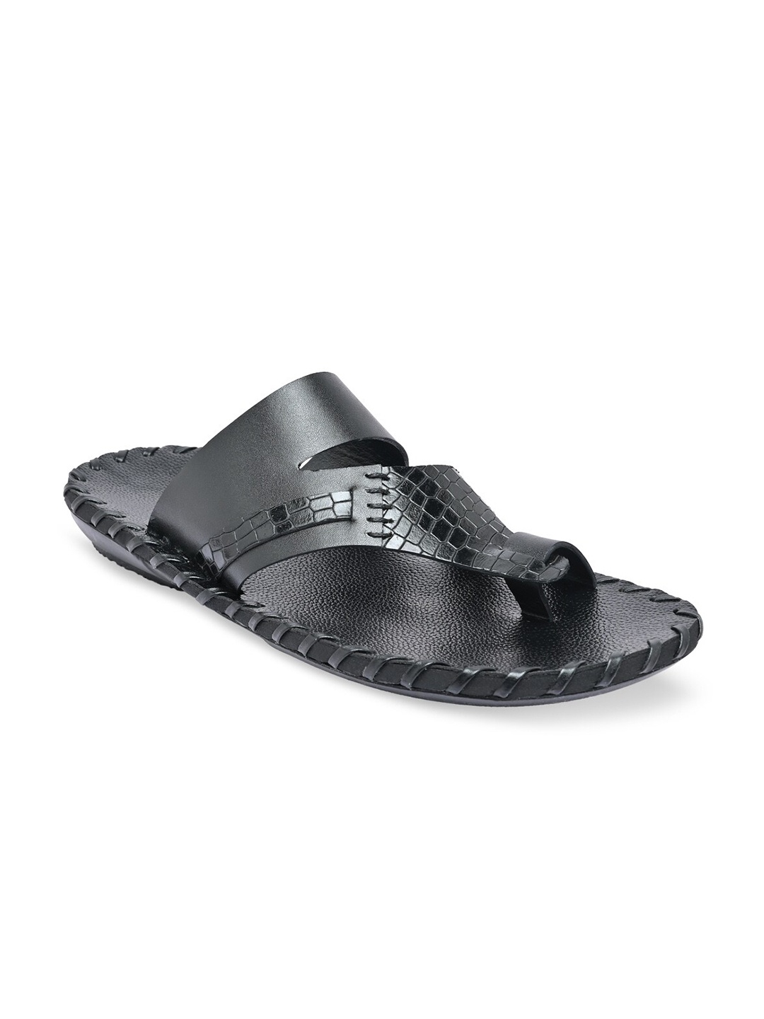 

Regal Men Black Leather Comfort Sandals