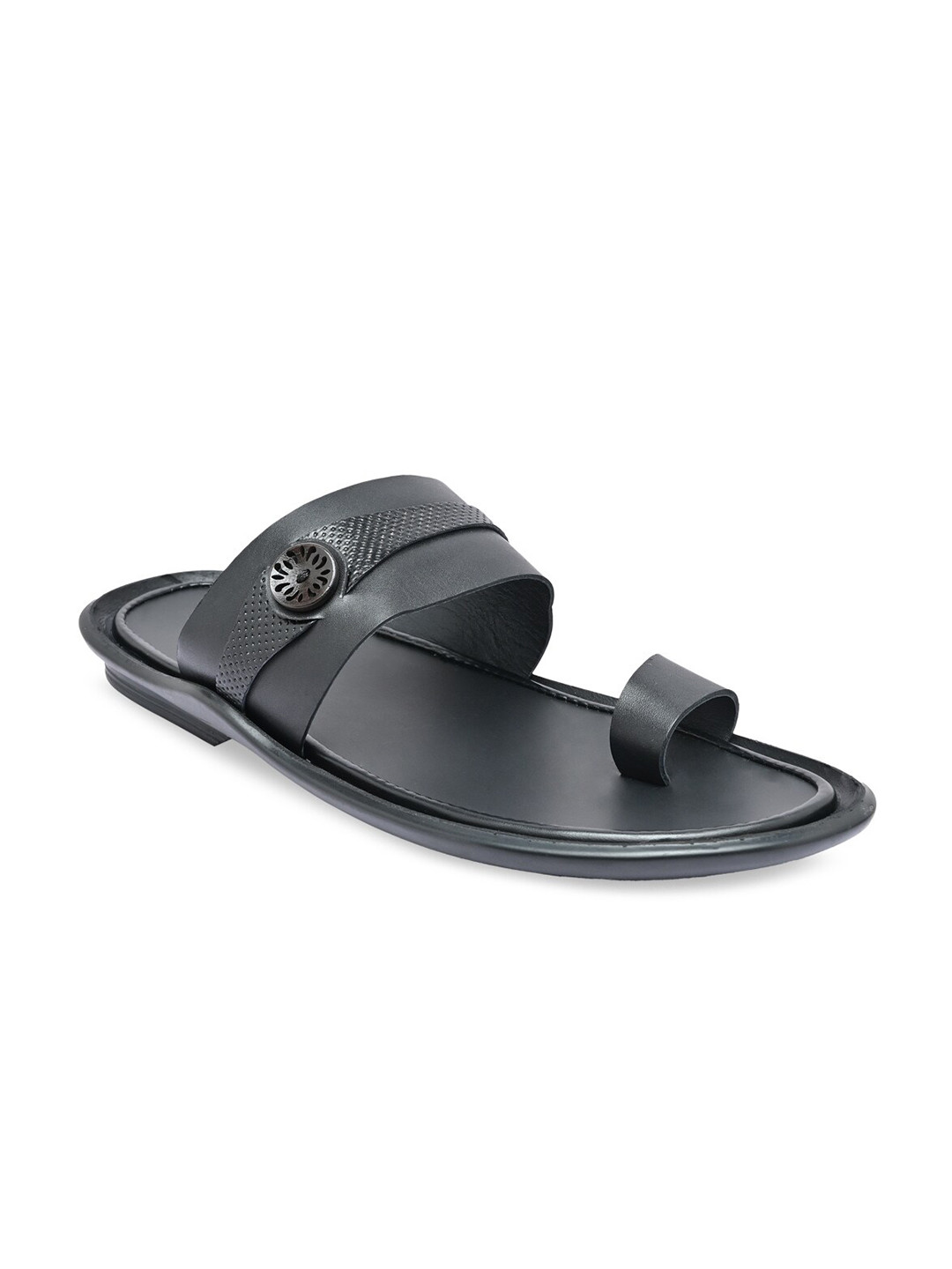 

Regal Men Black Leather Comfort Sandals
