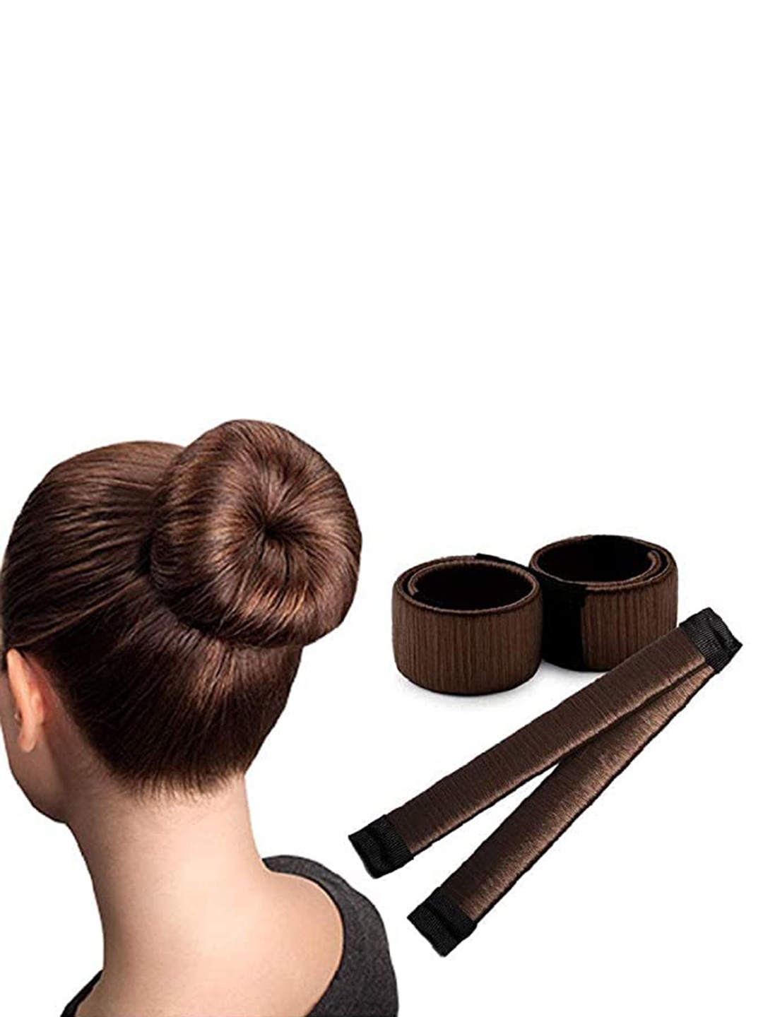 

CHANDERKASH Women Brown Set of 2 French Twist Bun Juda Maker