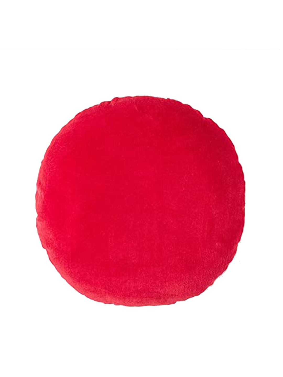 

CHANDERKASH Red Velvet Round Cushion Cover