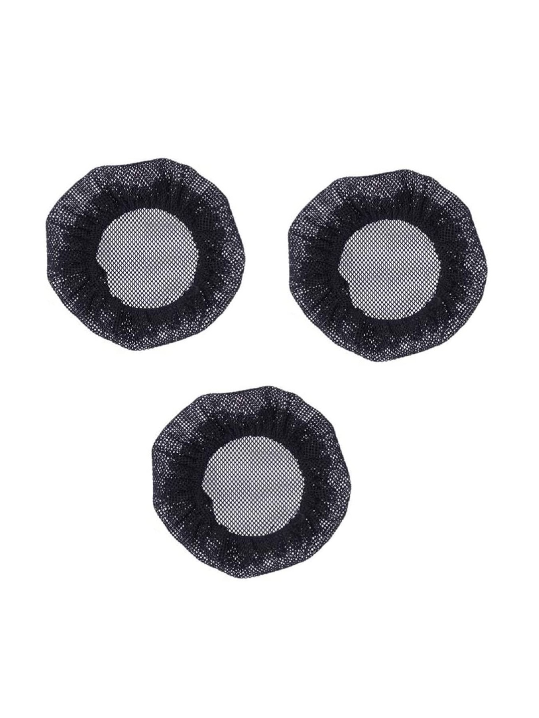 

CHANDERKASH Women Set of 3 Hair Net Bun Cover Casual Style Juda Net, Black