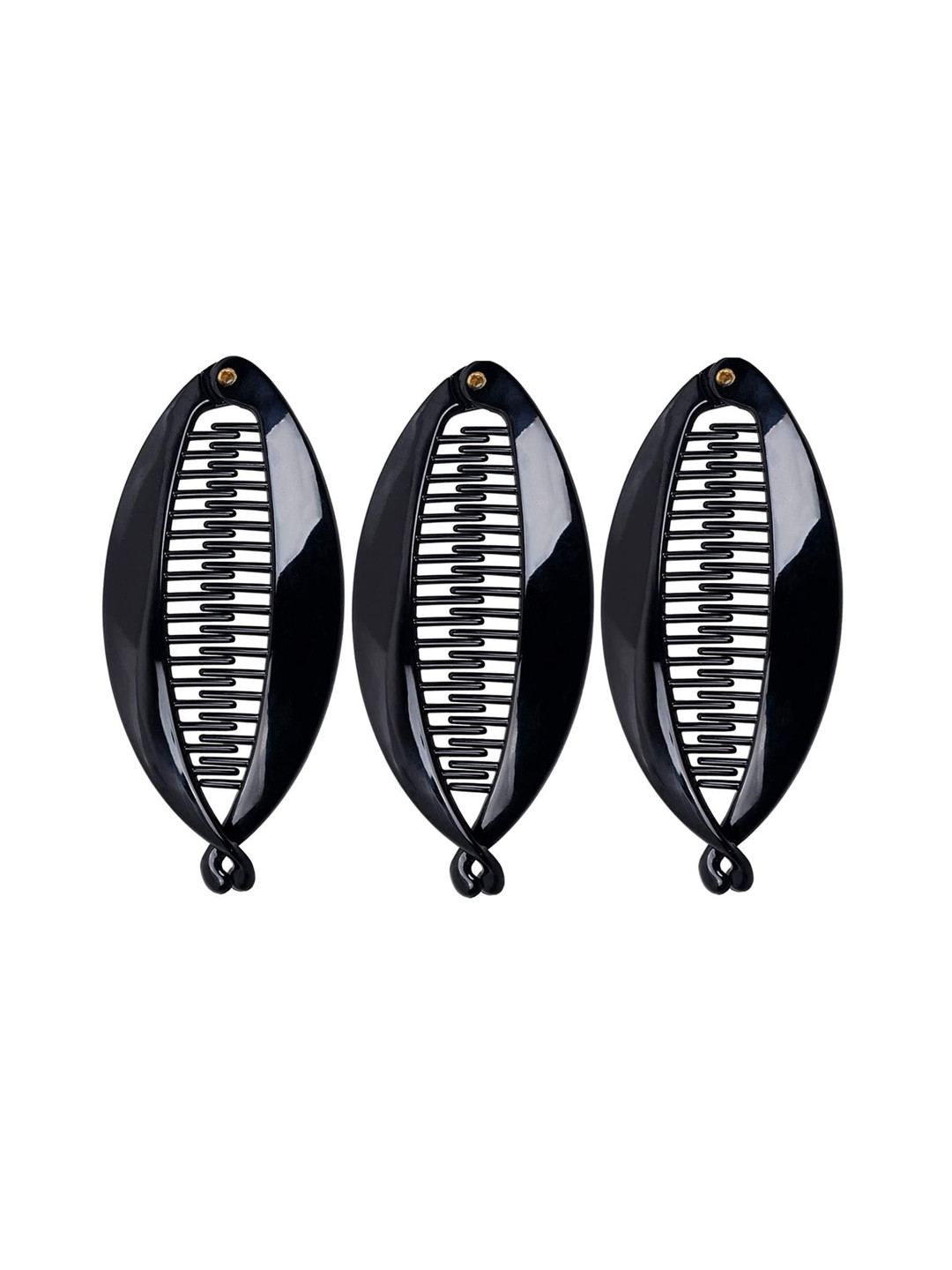 

CHANDERKASH Set Of 3 Banana Style Hair Clip, Black