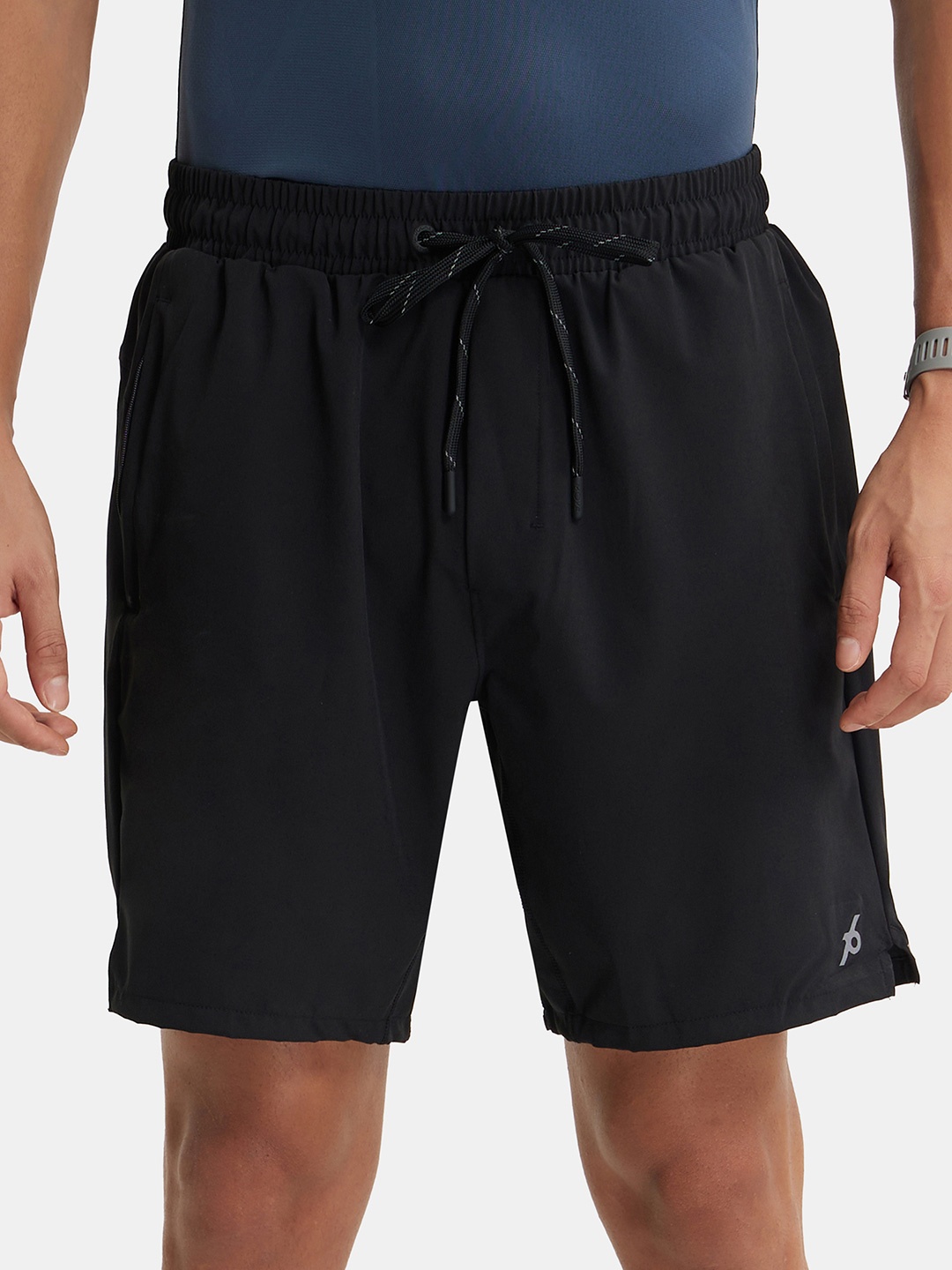 

Recycled Microfiber Stretch Solid Shorts with StayFresh Treatment-MV20, Black