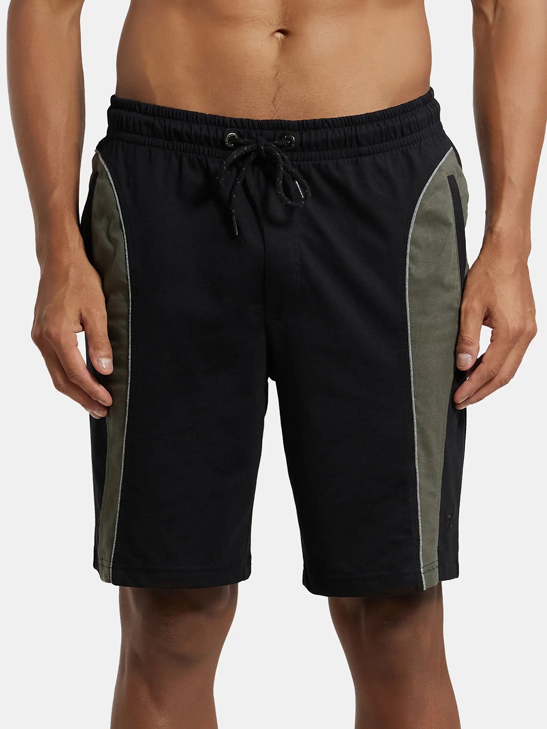 

Jockey Combed Cotton Rich Straight Fit Shorts with Side Pockets-9411, Black