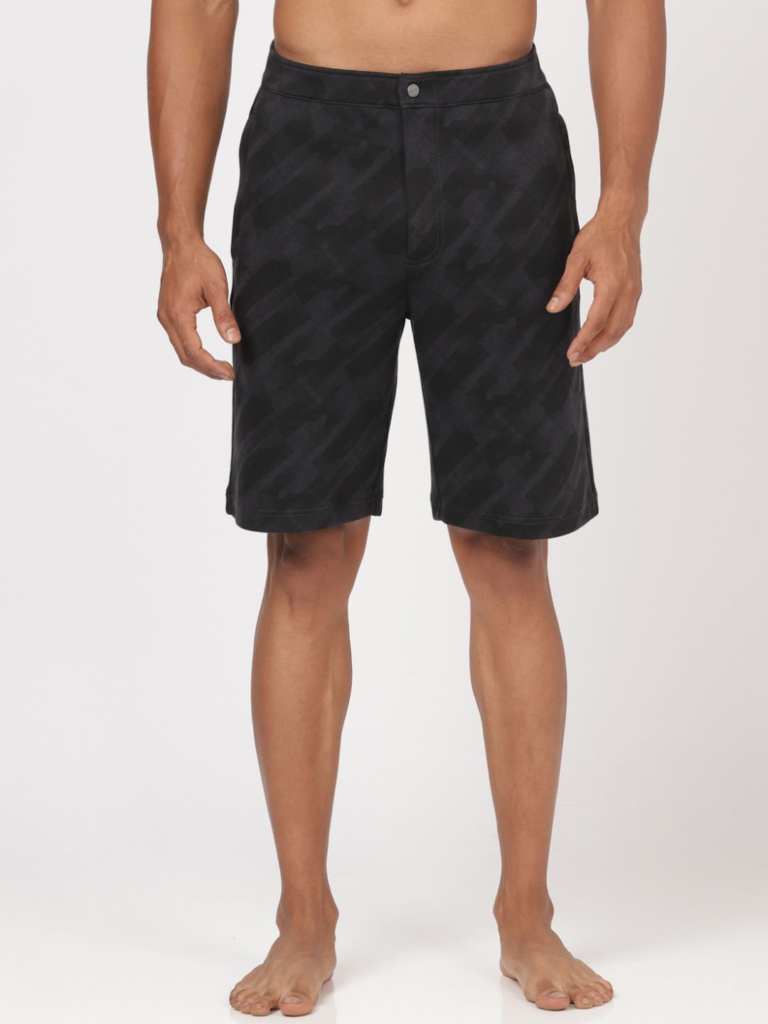 

Jockey Men Grey Printed Cotton Lounge Shorts