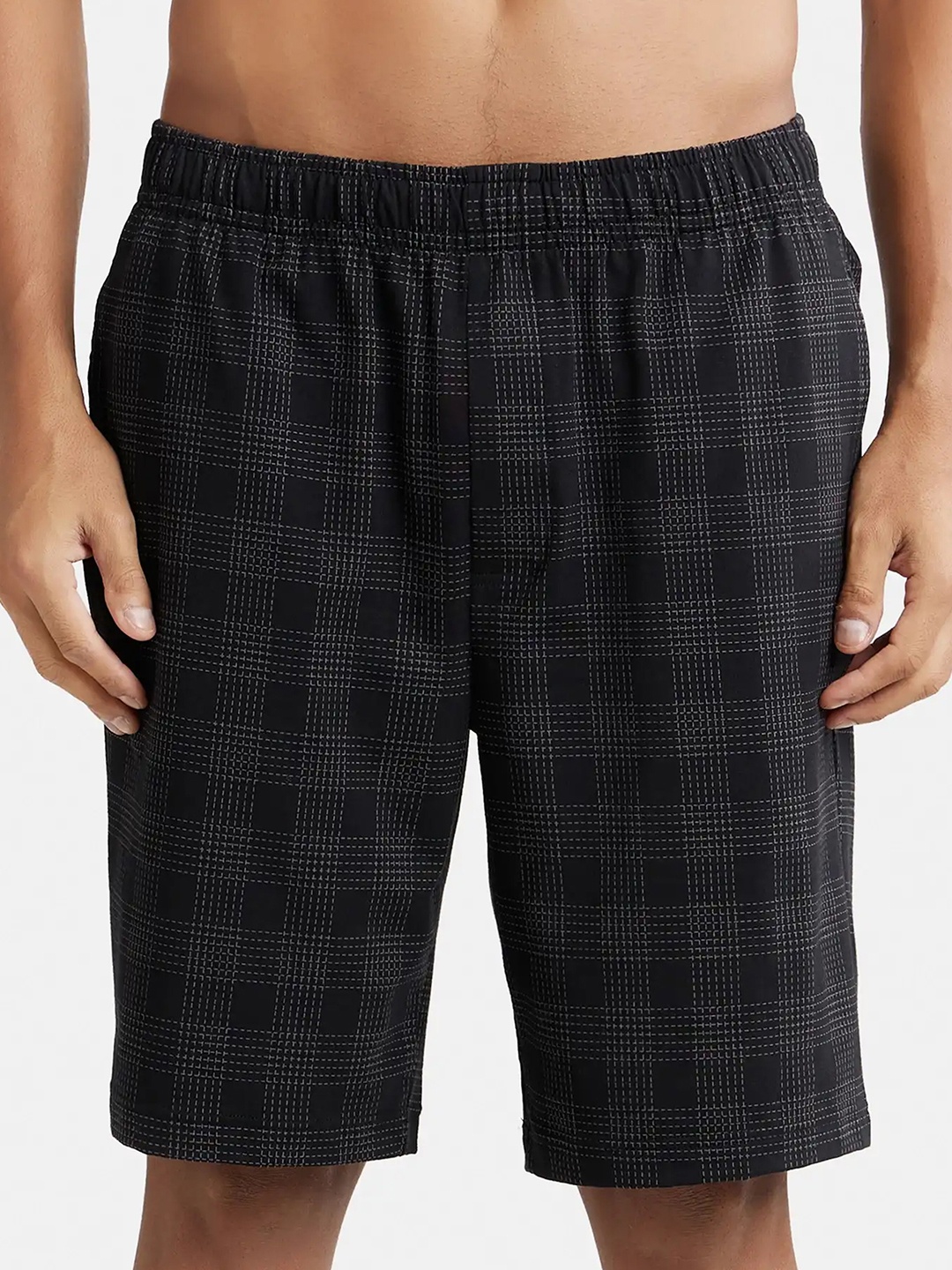 

Jockey Men Black Checked Shorts