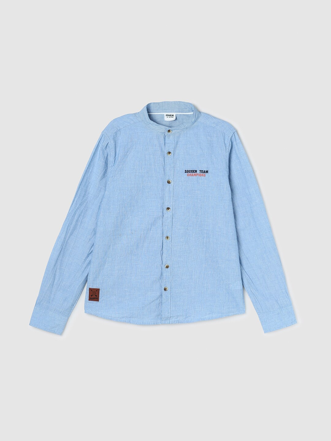 

max Boys Blue Casual Cotton Shirt