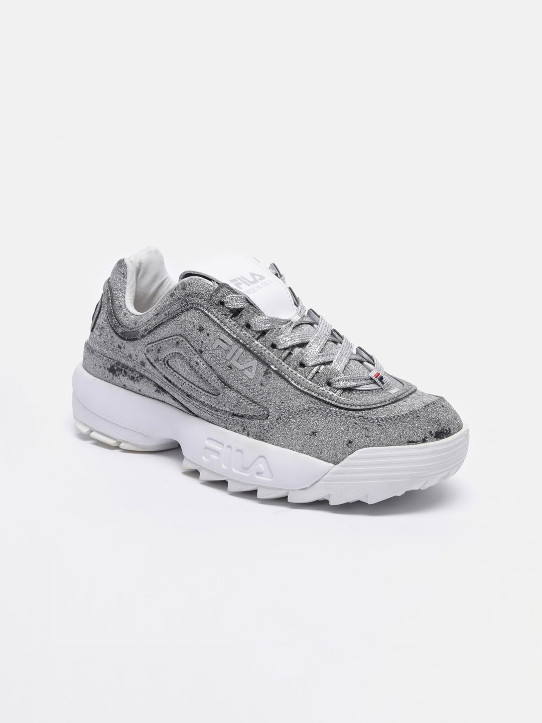 

FILA Women Woven Design Sneakers, Grey melange