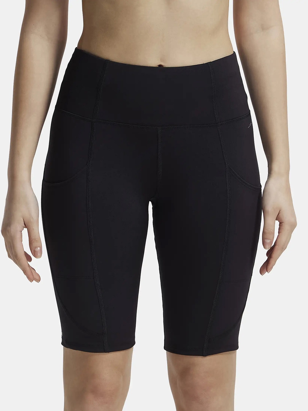 

Jockey Microfiber Slim Fit Solid Shorts with Convenient Side Pockets -MW81, Black