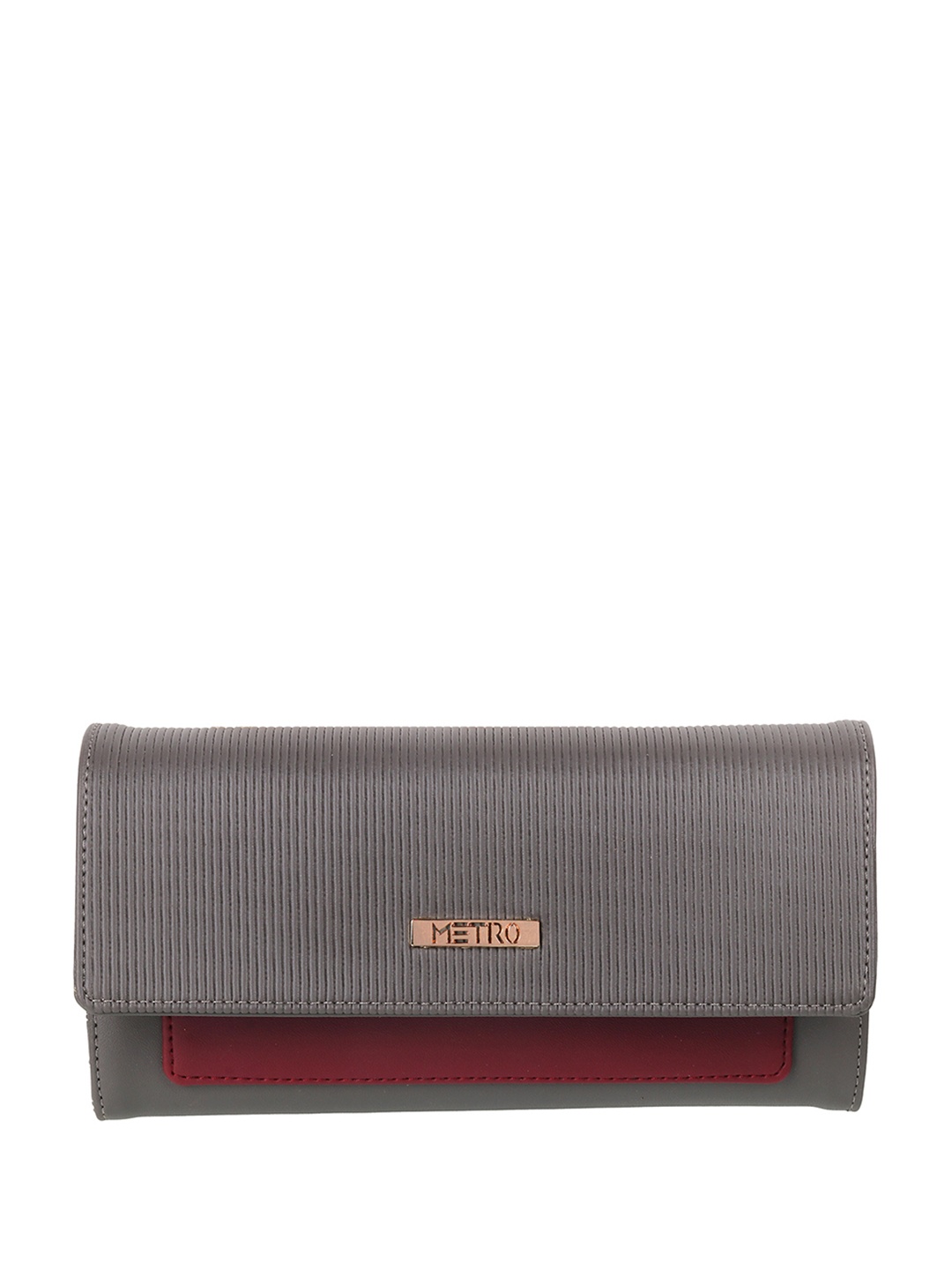 

Metro Women Grey Textured Envelope