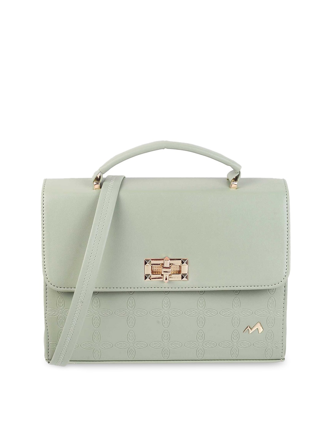 

Metro Green Textured Structured Satchel