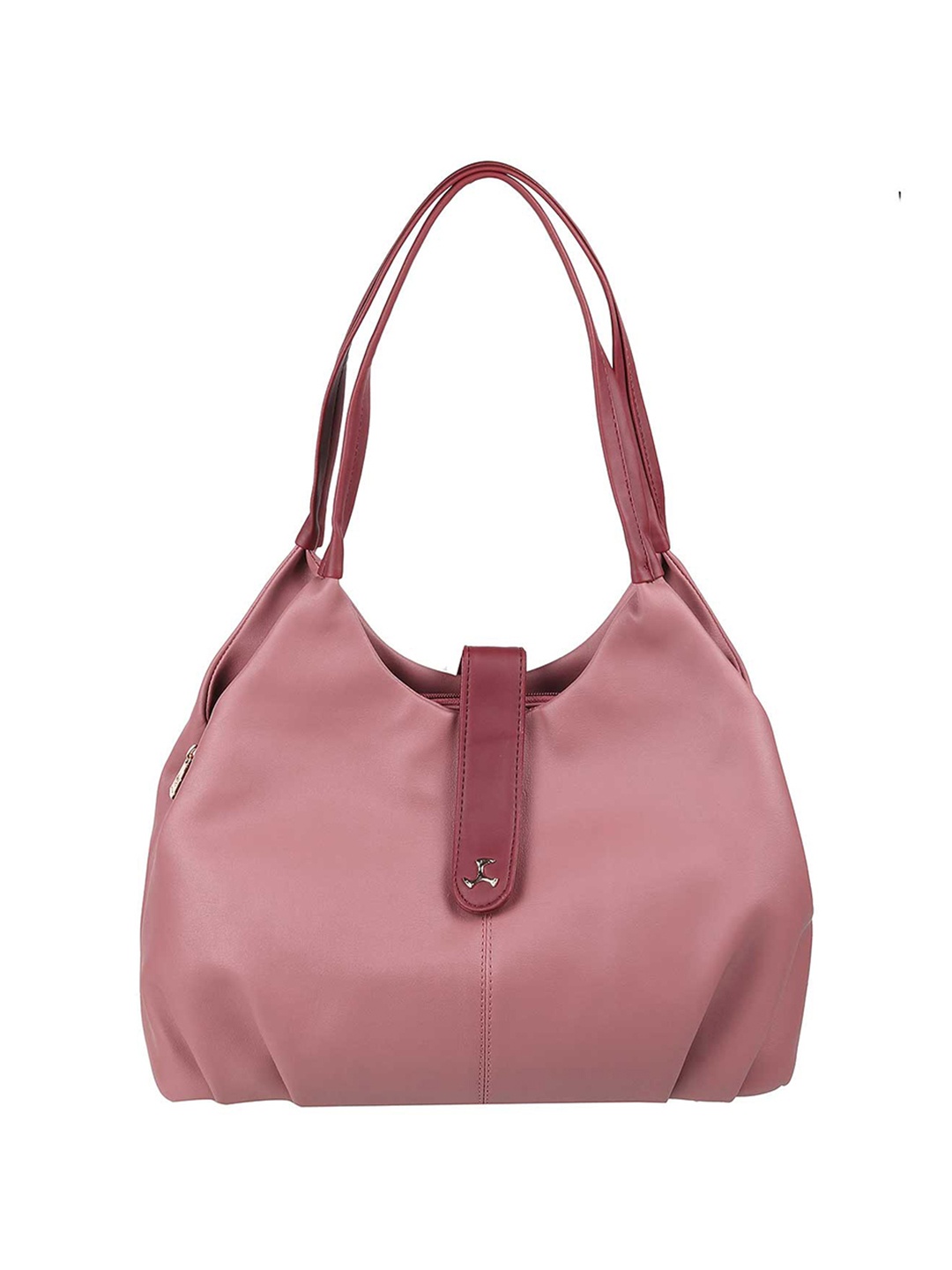 

Mochi Peach-Coloured Structured Shoulder Bag