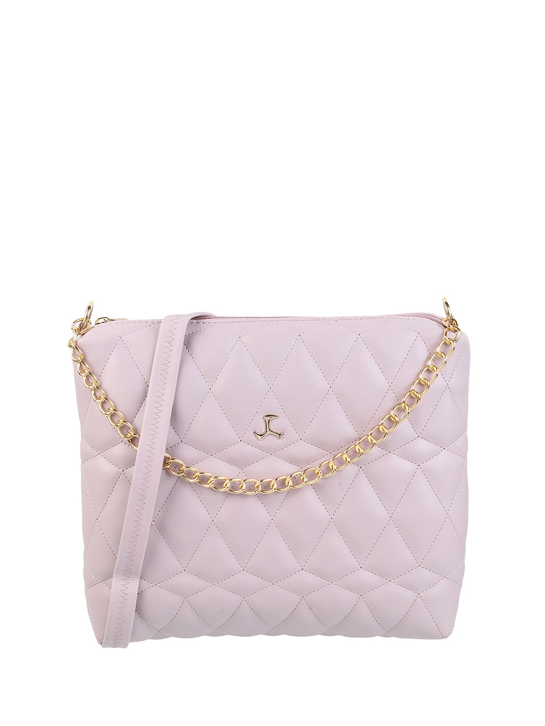 

Mochi Purple Geometric Textured Sling Bag