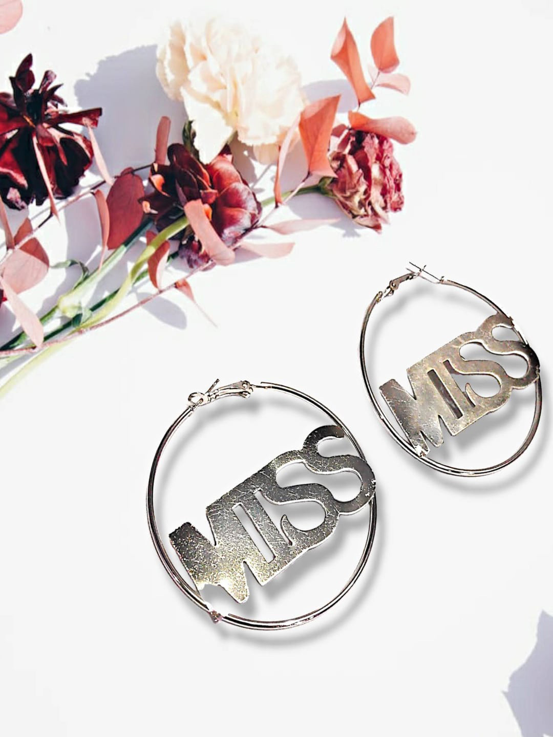 

Proplady Silver-Plated Circular Hoop Earrings