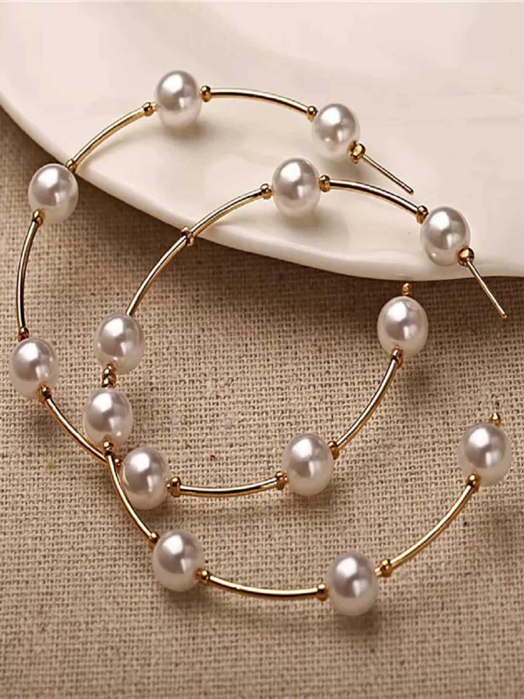 

Proplady Gold-Plated Circular Hoop Earrings