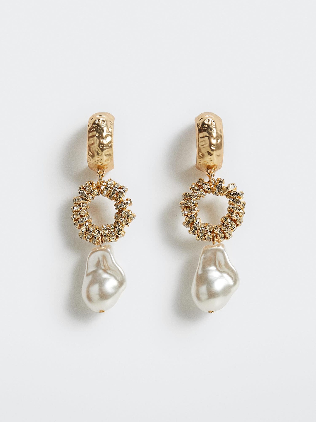 

MANGO Contemporary Drop Earrings, White