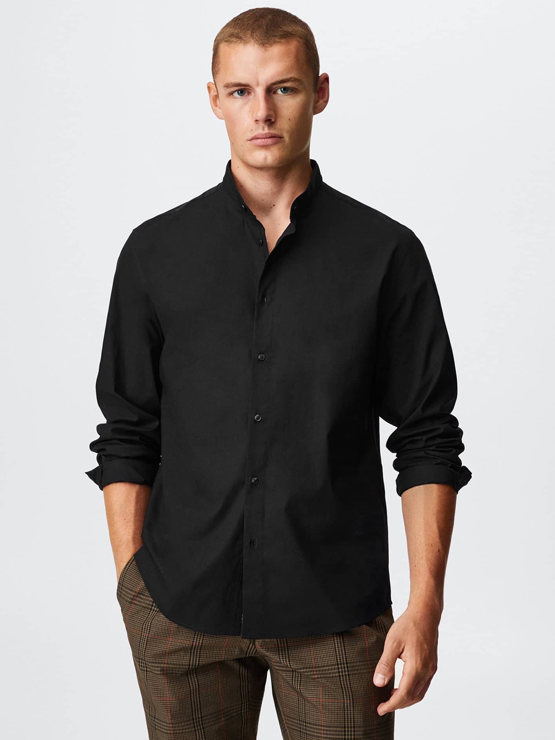 

MANGO MAN Casual Shirt, Black
