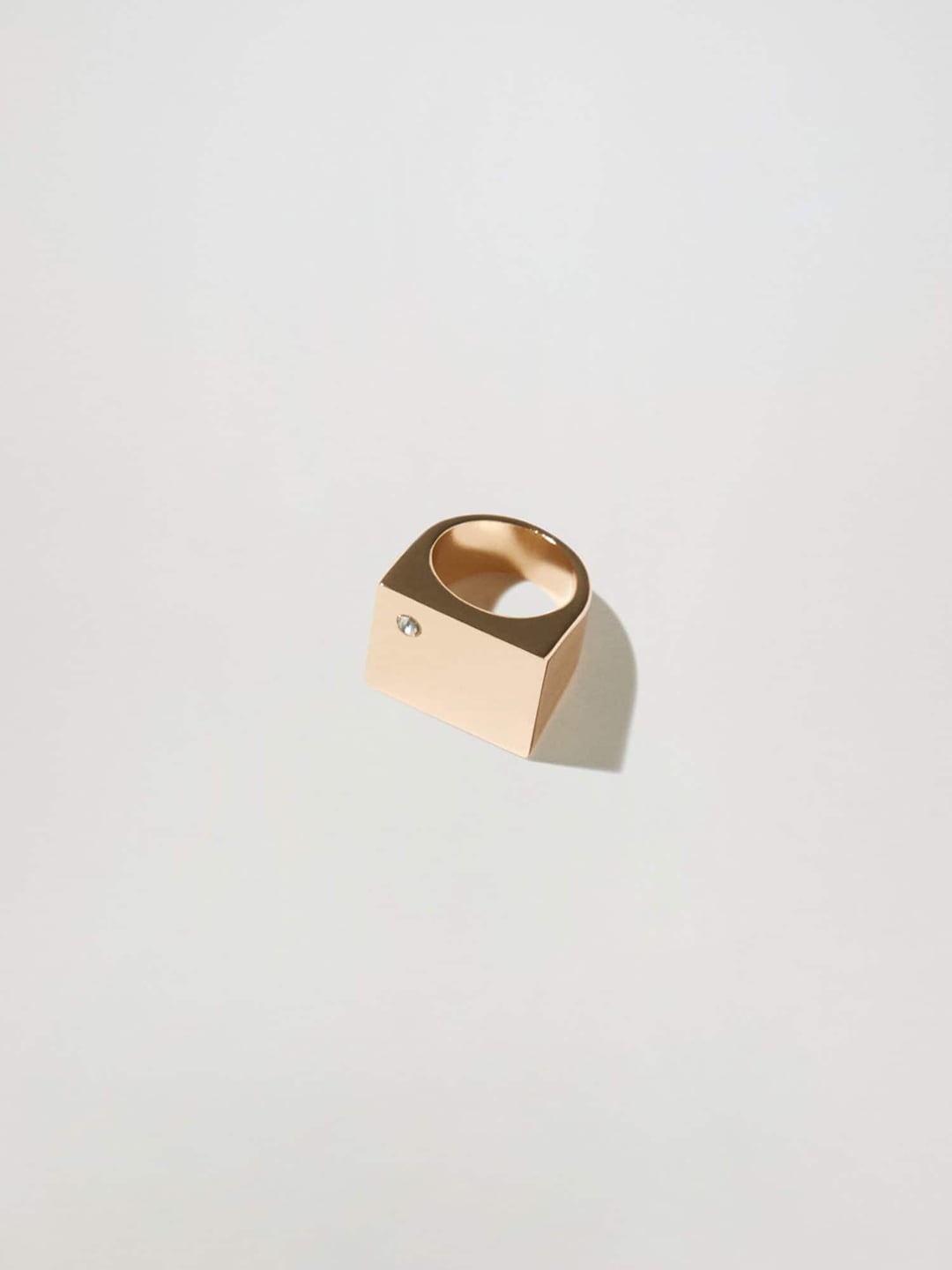 

MANGO Women Gold-Toned Square Design Ring