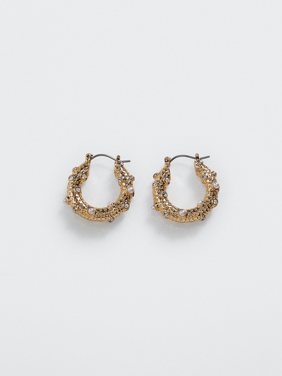 

MANGO Circular Hoop Earrings, Gold